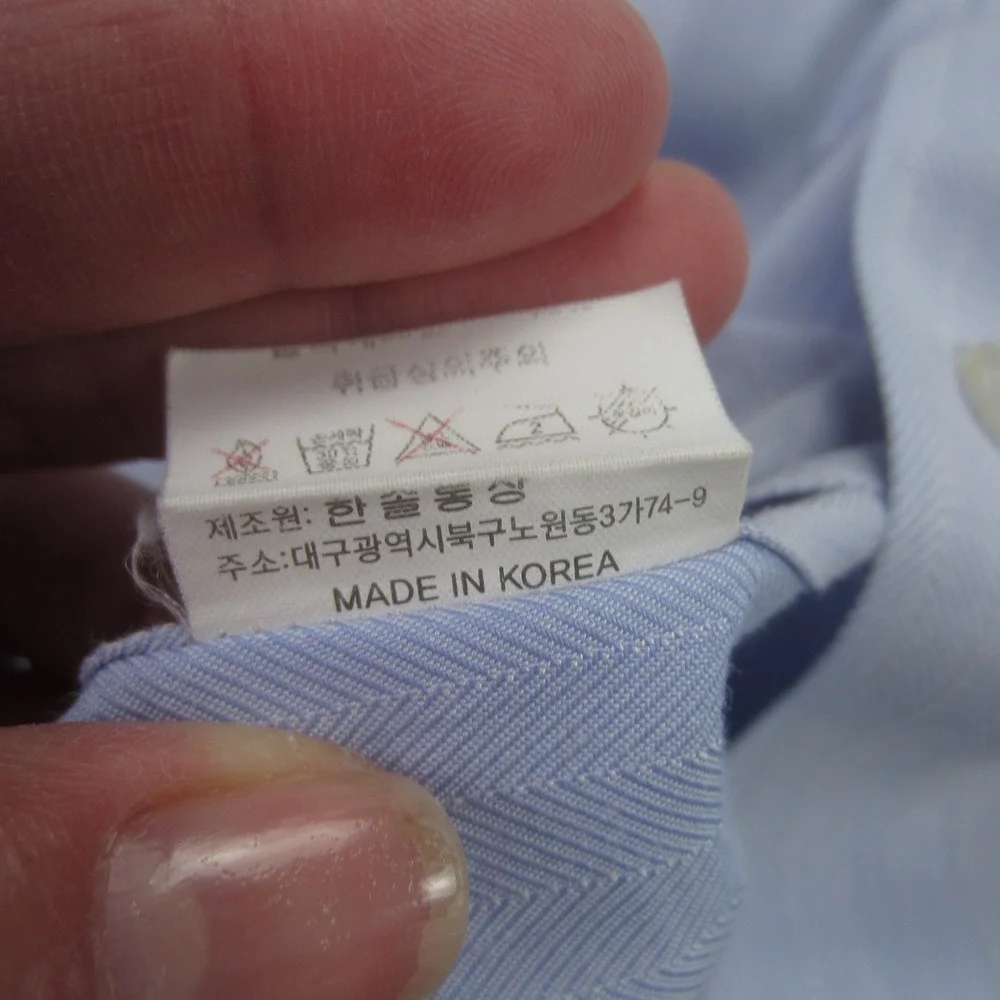 VALENTINO CHRISTY Paris Dress Shirt Mens 100 US Large Blue Button‎ Up LS - Picture 16 of 16